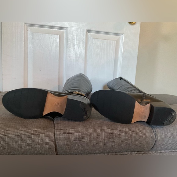 Via Spiga Kacey Black Leather Riding Boots Size 5.5 - Picture 4 of 5